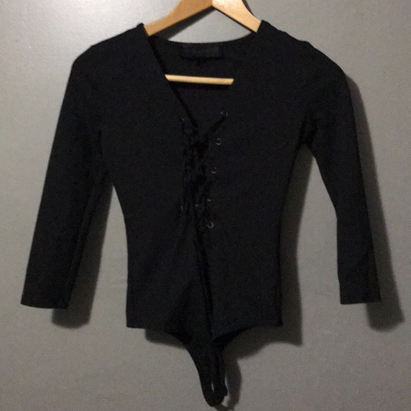 Kendall & Kylie black Lace up body suit - Picture 1 of 1